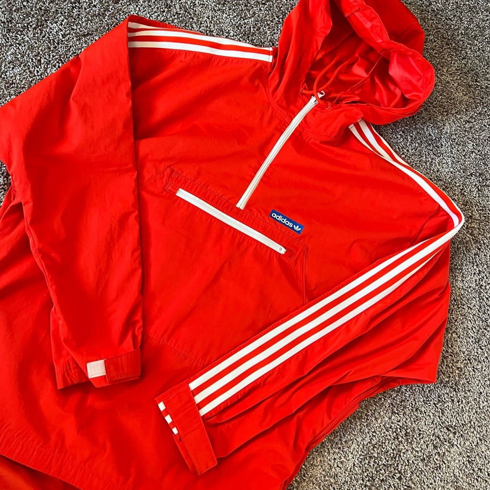 Mens Adidas Jacket. Orange size Medium.